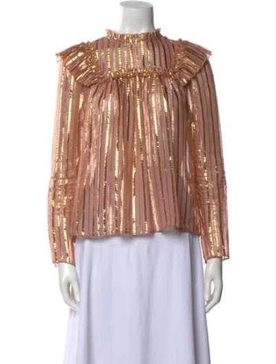 Pre-owned Ulla Johnson Silk Striped Blouse