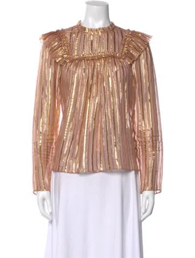 Pre-owned Ulla Johnson Silk Striped Blouse