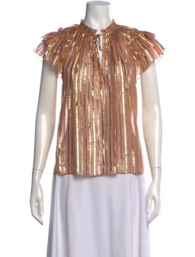 Pre-owned Ulla Johnson Silk Striped Blouse