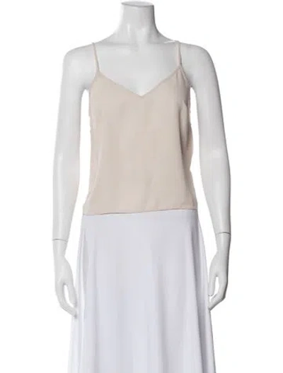 Pre-owned Ulla Johnson Silk V-neck Top In Neutral