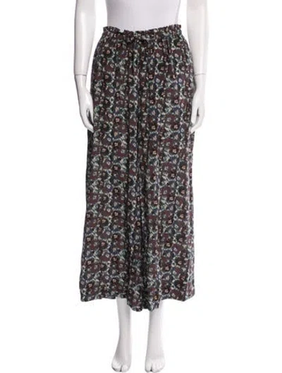 Pre-owned Ulla Johnson Silk Wide Leg Pants In Blue