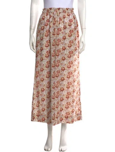 Pre-owned Ulla Johnson Silk Wide Leg Pants In Blue