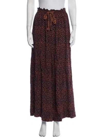 Pre-owned Ulla Johnson Silk Wide Leg Pants In Multicolor
