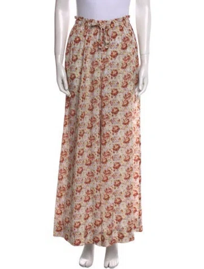 Pre-owned Ulla Johnson Silk Wide Leg Pants In Purple