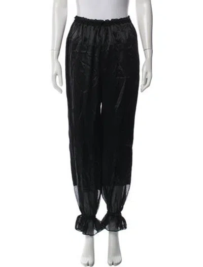 Pre-owned Ulla Johnson Silk Wide Leg Pants W/ Tags In Black/blue