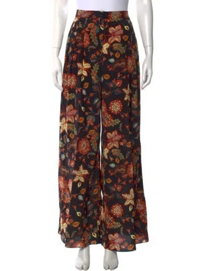 Pre-owned Ulla Johnson Silk Wide Leg Pants W/ Tags In Blue