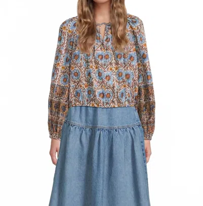 Ulla Johnson Silva Blouse In Caspia In Multi