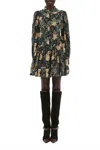 Ulla Johnson Simona Silk Dress In Nuit In Multi
