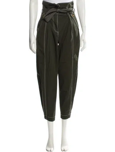 Pre-owned Ulla Johnson Skinny Leg Pants In Green