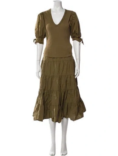 Pre-owned Ulla Johnson Skirt Set In Brown