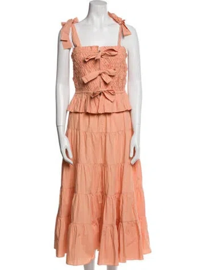 Pre-owned Ulla Johnson Skirt Set In Orange