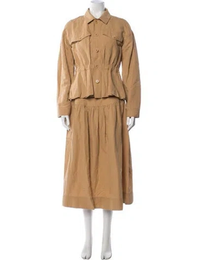 Pre-owned Ulla Johnson Skirt Set In Orange