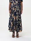 Ulla Johnson Faun Devoré Plissé Chiffon Maxi Skirt In Multicolor