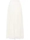 Ulla Johnson Super-long Midi Skirt In White