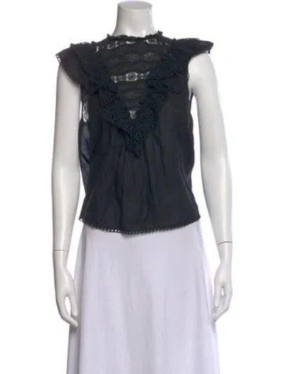 Pre-owned Ulla Johnson Sleeveless Blouse In Black