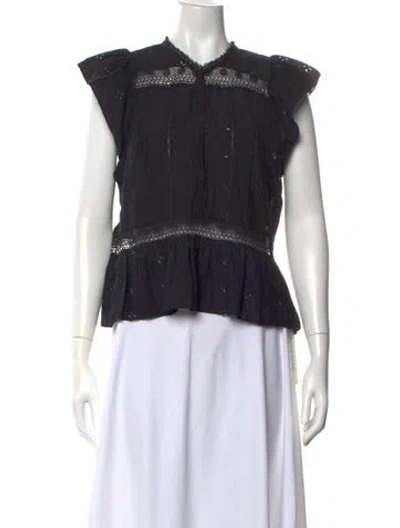 Pre-owned Ulla Johnson Sleeveless Blouse In Black