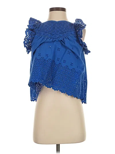 Pre-owned Ulla Johnson Sleeveless Blouse In Blue