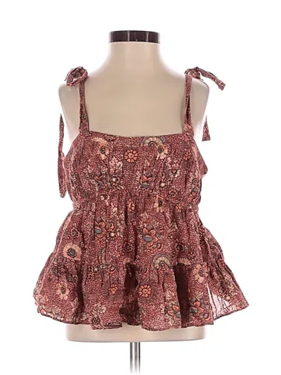 Pre-owned Ulla Johnson Sleeveless Blouse In Burgundy