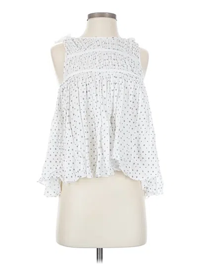 Pre-owned Ulla Johnson Sleeveless Blouse In White