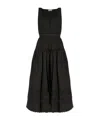 Ulla Johnson Isadora Tiered Lace-trimmed Cotton-poplin Midi Dress In Black