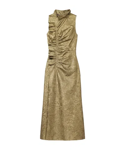 Ulla Johnson Sleeveless Pleated Midi Dress In Multi