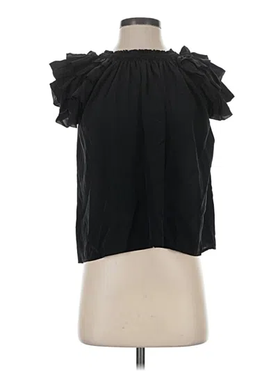 Pre-owned Ulla Johnson Sleeveless Silk Top Black Scoop Neck Tops