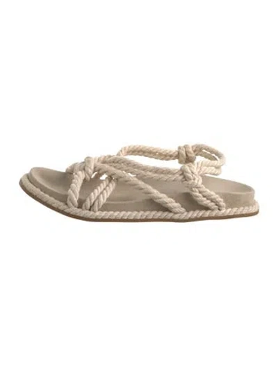 Pre-owned Ulla Johnson Slides In Neutrals