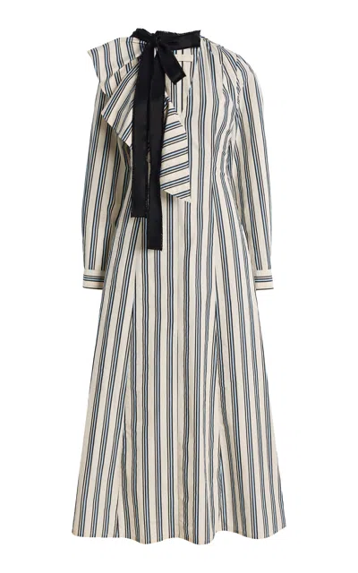 Ulla Johnson Sofia Tie-detailed Cotton Midi Dress In Black