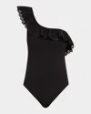Ulla Johnson Solara Embroidered Flutter One-piece Swimsuit