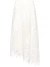 Ulla Johnson Solara Cutwork Linen Midi Skirt In Neutrals
