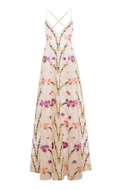 Ulla Johnson Solene Silk-blend Gown In Neutral