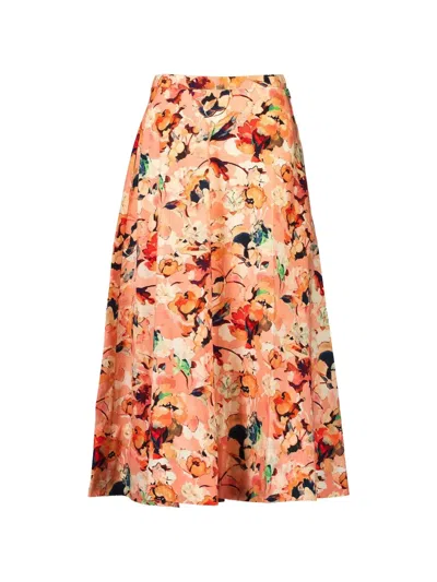 Ulla Johnson Sophea Floral Midi Skirt In Multi