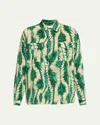 Ulla Johnson Soren Long-sleeve Silk Shirt In Acacia