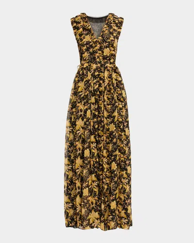 Ulla Johnson Soren Silk Crepe De Chine Shirt In Brown