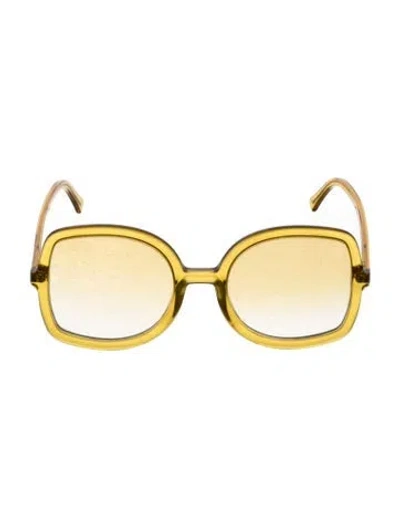 Pre-owned Ulla Johnson Square Gradient Sunglasses In Yellow
