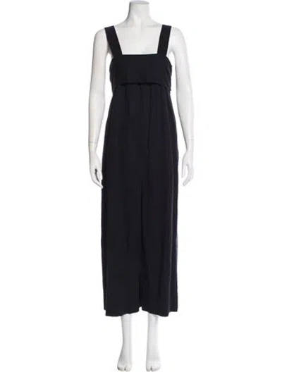 Pre-owned Ulla Johnson Square Neckline Jumpsuit In Black