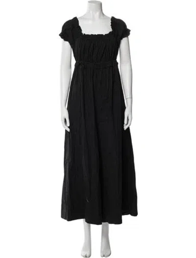 Pre-owned Ulla Johnson Square Neckline Jumpsuit In Black