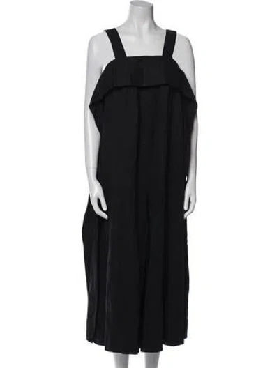 Pre-owned Ulla Johnson Square Neckline Jumpsuit In Black