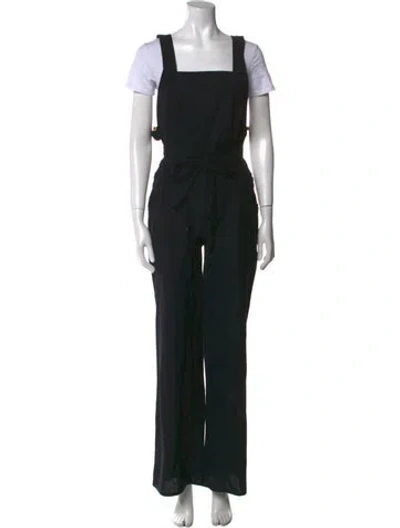 Pre-owned Ulla Johnson Square Neckline Jumpsuit In Black