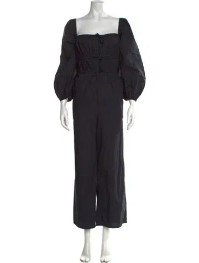 Pre-owned Ulla Johnson Square Neckline Jumpsuit In Black
