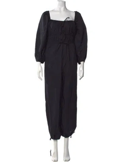 Pre-owned Ulla Johnson Square Neckline Jumpsuit In Black