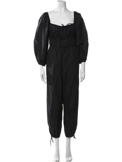 Pre-owned Ulla Johnson Square Neckline Jumpsuit In Black