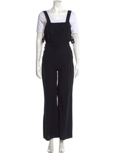 Pre-owned Ulla Johnson Square Neckline Jumpsuit In Black