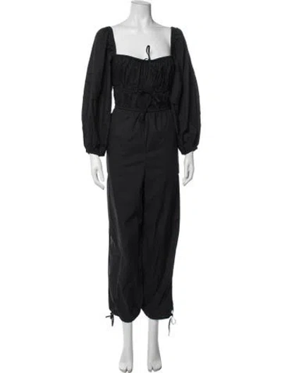 Pre-owned Ulla Johnson Square Neckline Jumpsuit In Black