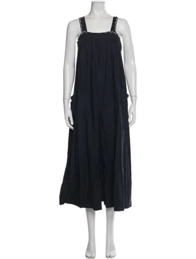 Pre-owned Ulla Johnson Square Neckline Jumpsuit In Blue