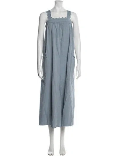 Pre-owned Ulla Johnson Square Neckline Jumpsuit In Blue