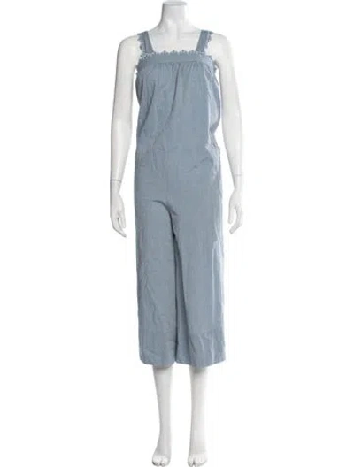 Pre-owned Ulla Johnson Square Neckline Jumpsuit In Blue
