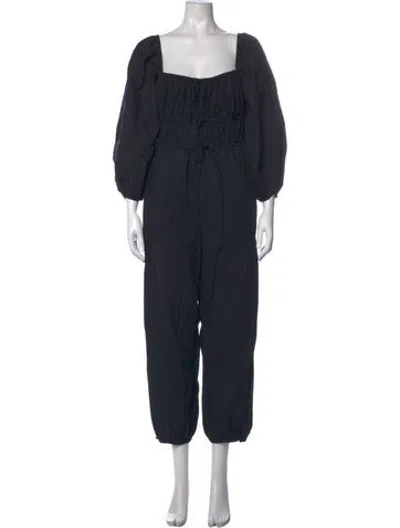 Pre-owned Ulla Johnson Square Neckline Jumpsuit In Blue