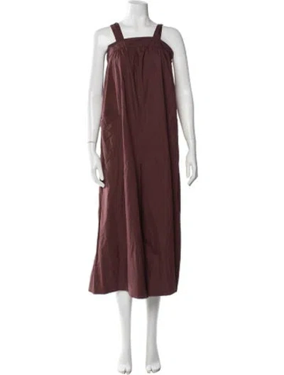 Pre-owned Ulla Johnson Square Neckline Jumpsuit In Burgundy
