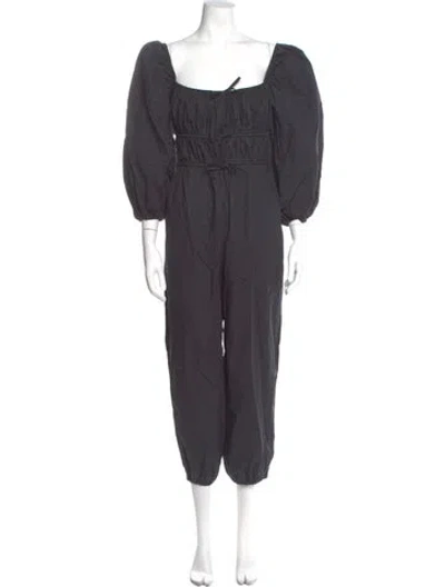 Pre-owned Ulla Johnson Square Neckline Jumpsuit In Gray